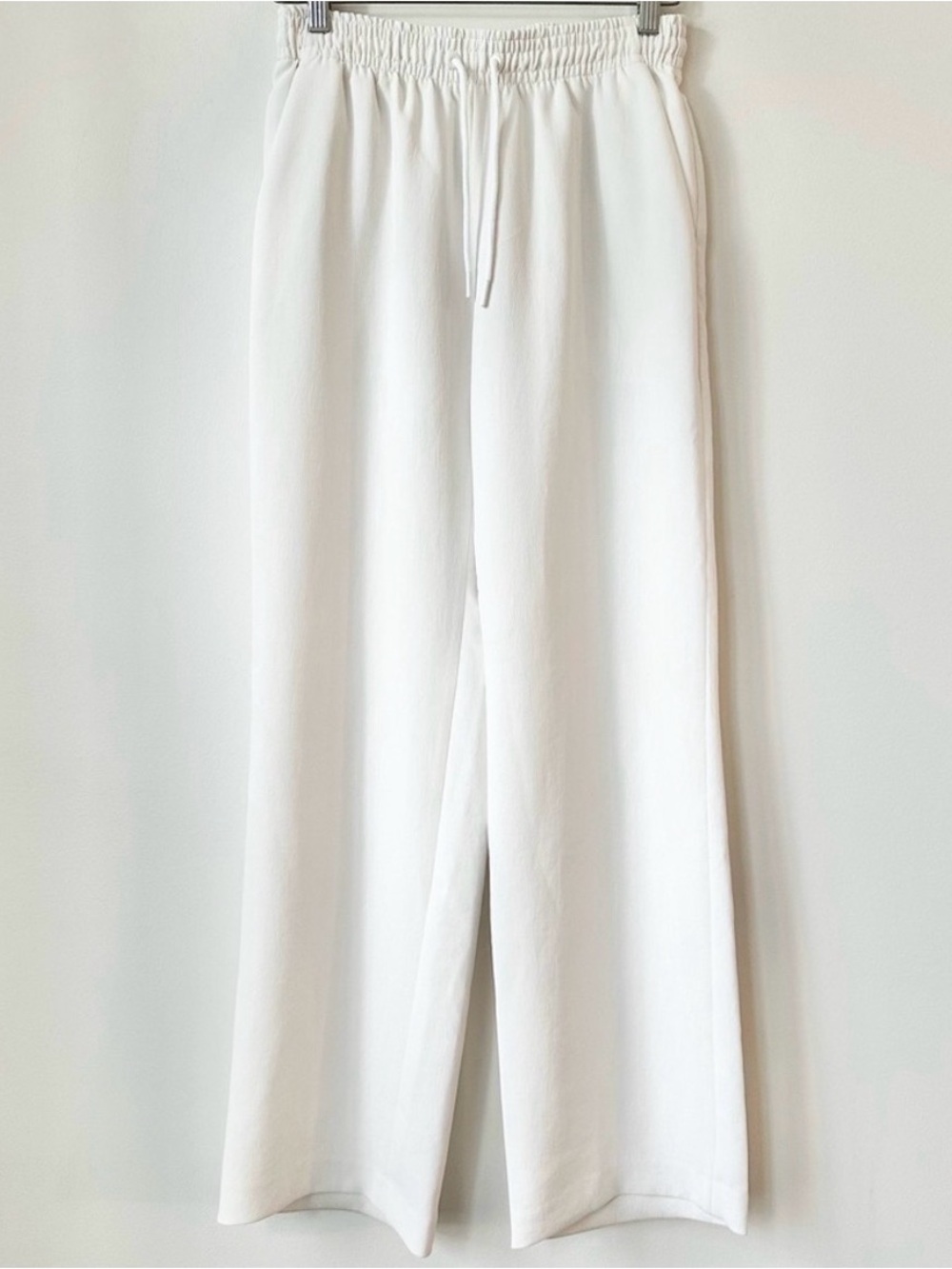 Aritzia Wilfred Thesis Crepette Pant Mid Rise Wide Leg Drawcord Waistband Sz XS